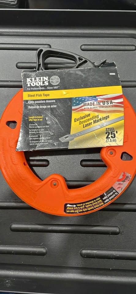 Steel Fish Tape - 25’ - Klein Tools - New In Packaging