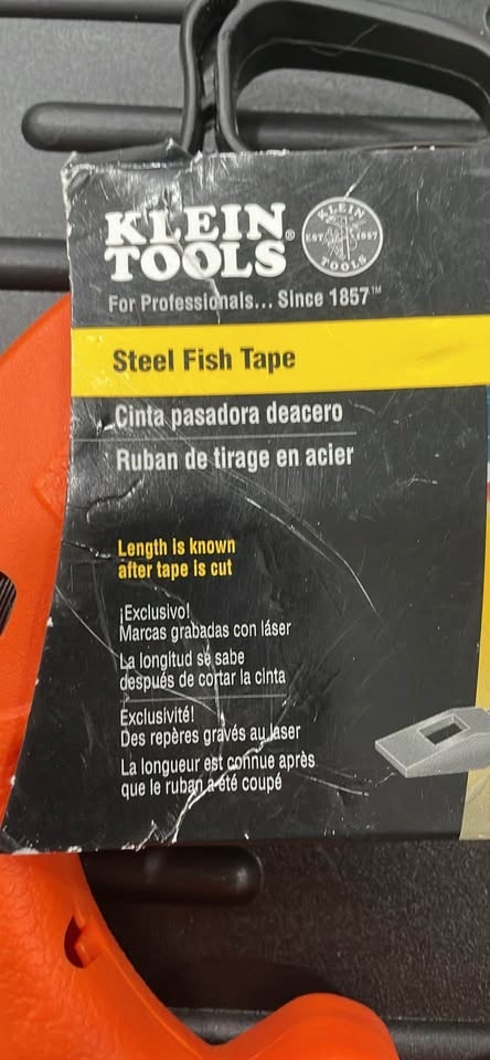 Steel Fish Tape - 25’ - Klein Tools - New In Packaging - photo 2