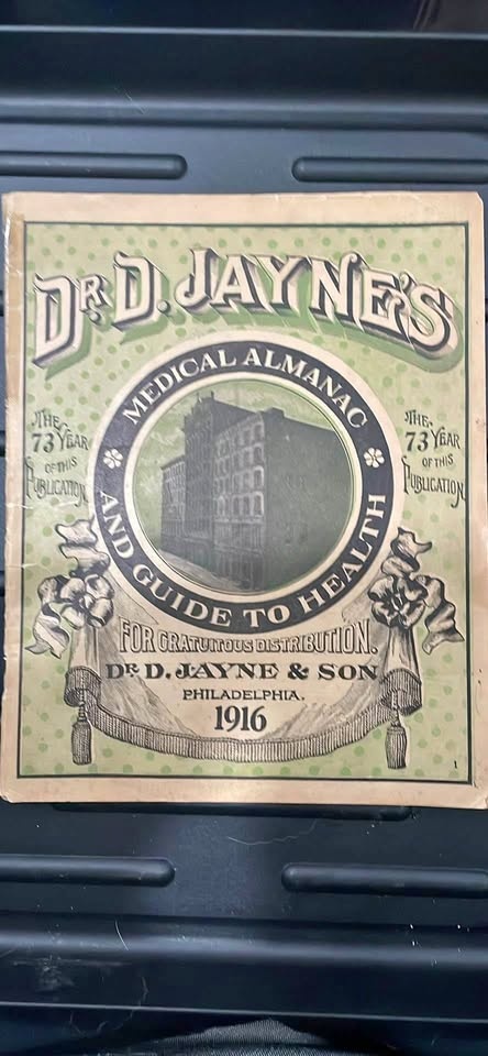 Vintage 1916 Dr. D. Jayne’s Medical Almanac
