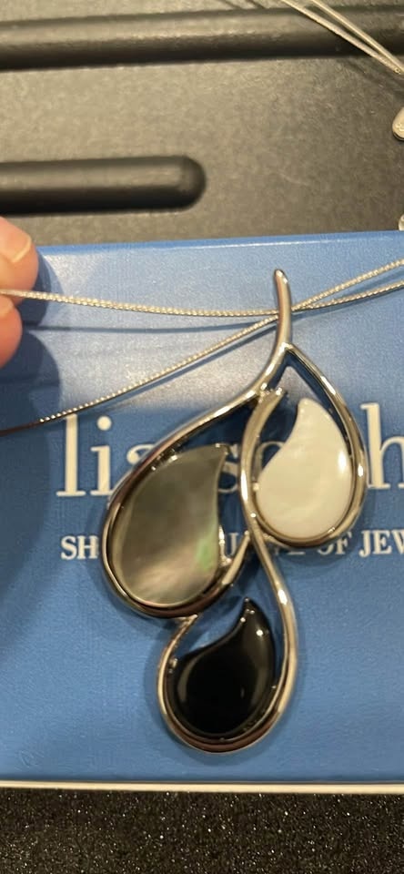 Lia Sophia- Silver Necklace with 3 Stones-Double strands - Tag s - photo 3