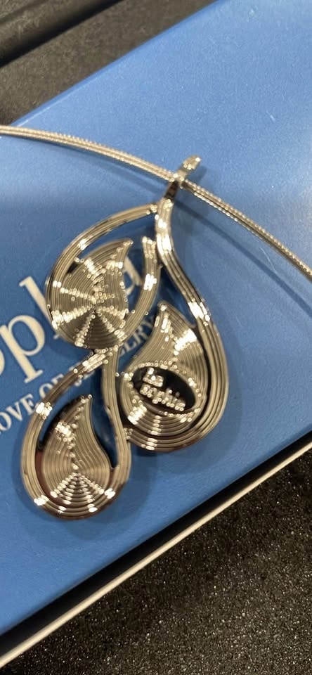 Lia Sophia- Silver Necklace with 3 Stones-Double strands - Tag s - photo 4