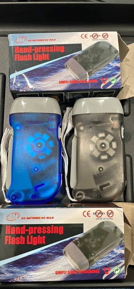 Two Hand Powered Flashlights- No Battery, No bulbs- Very Bright