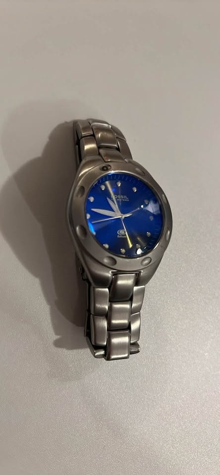 Fossil Blue Series Early 2000s Stainless Steel Watch - photo 2