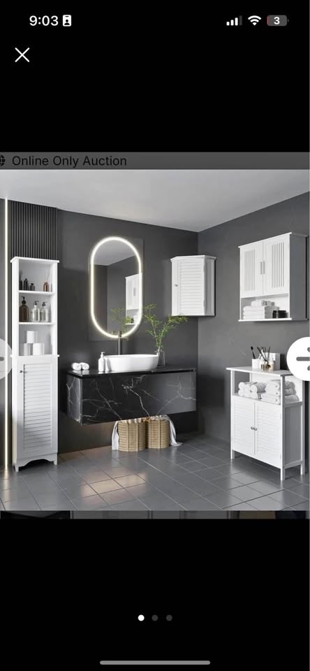 NEW Slim Tall Bathroom Cabinet - photo 2