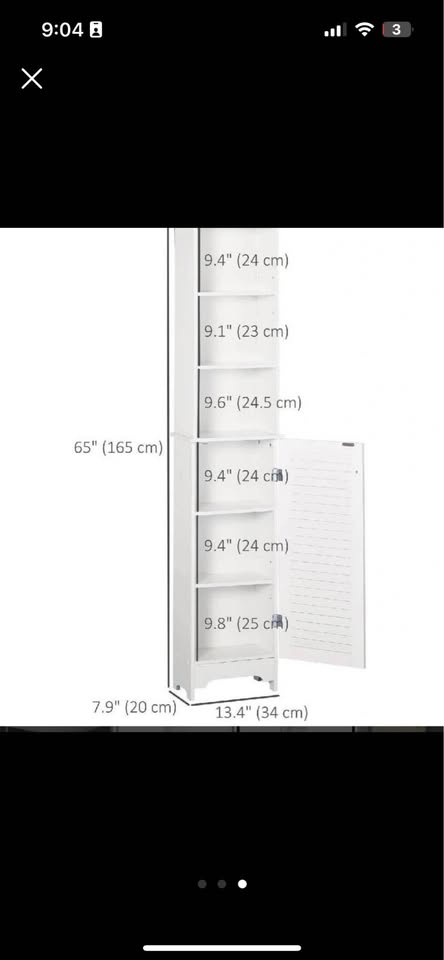 NEW Slim Tall Bathroom Cabinet - photo 3