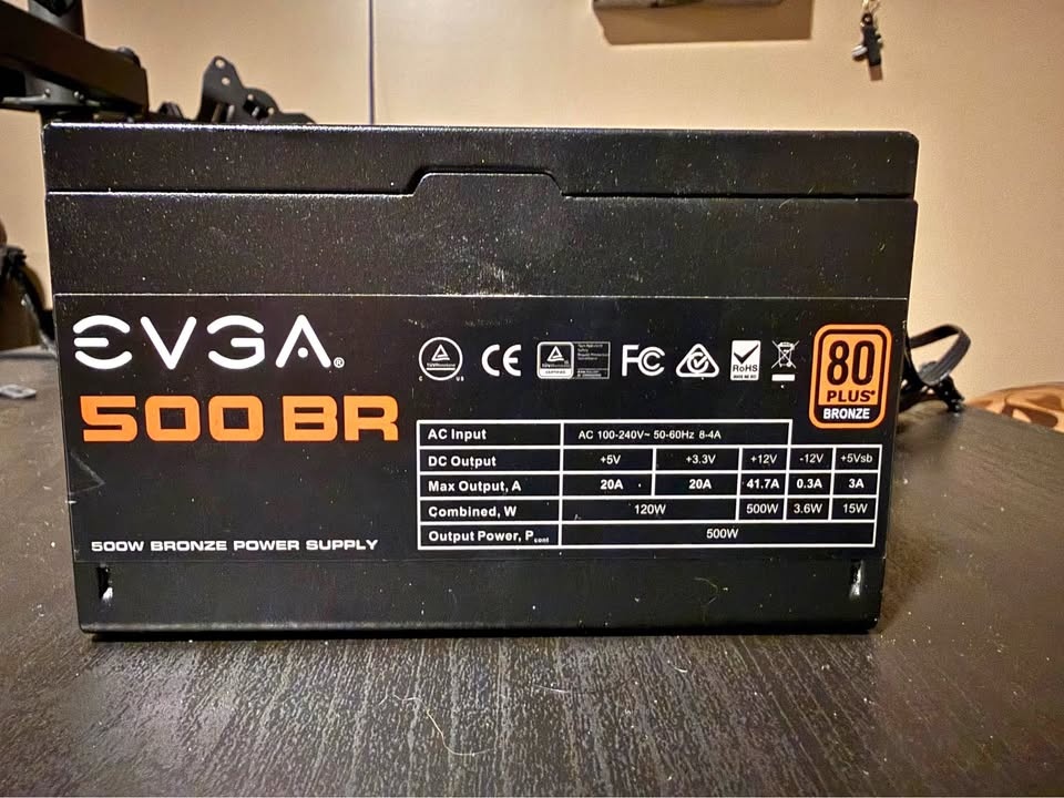 Evga 80+ Bronze 500w psu