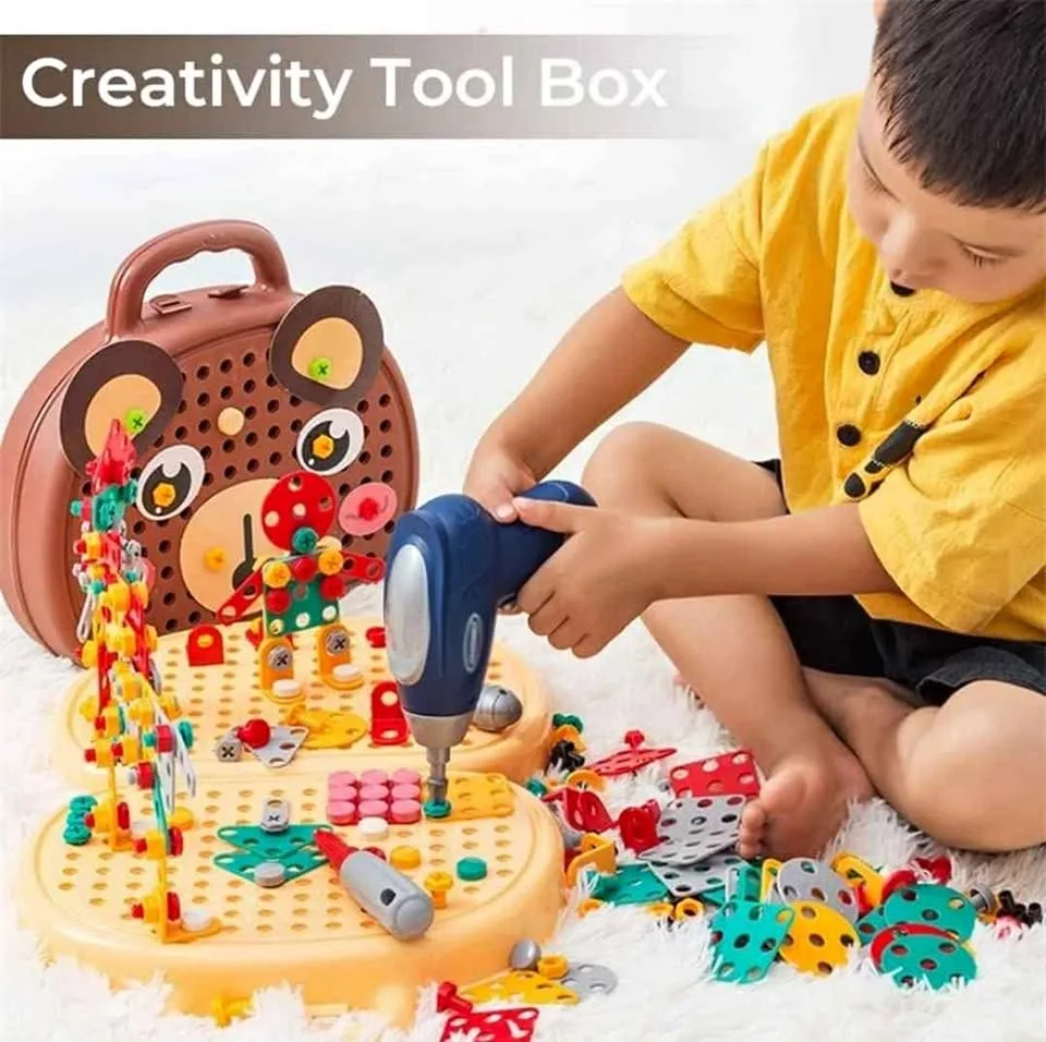 Puzzle Toy with Electric Drill Screw Tool Set