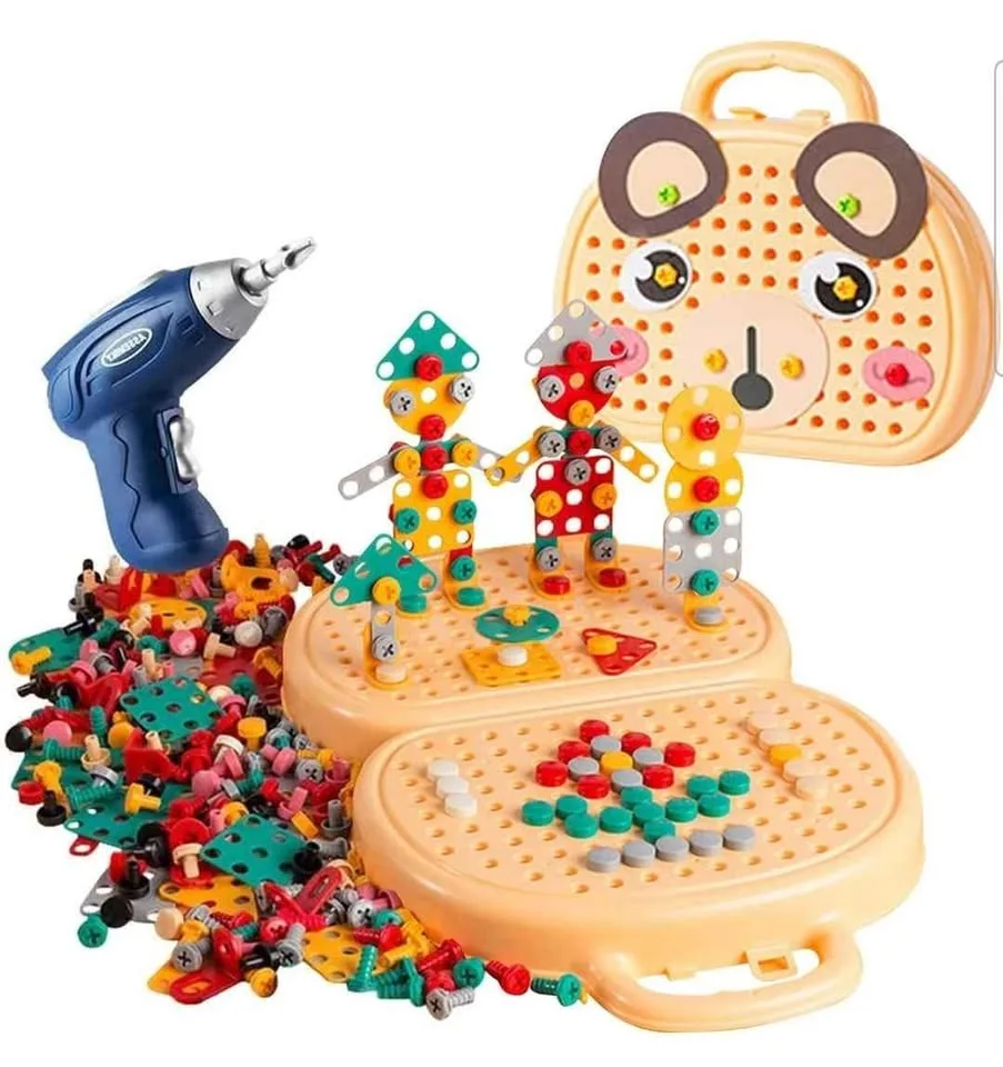 Puzzle Toy with Electric Drill Screw Tool Set image indicator(2)