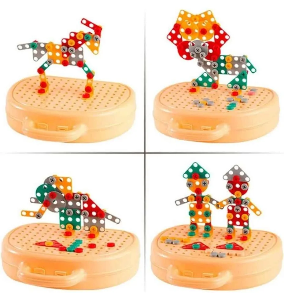 Puzzle Toy with Electric Drill Screw Tool Set image indicator(4)