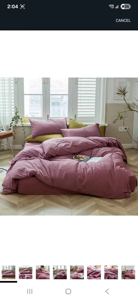 Mauve (pink) 100% Jersey Knit Cotton Duvet Cover