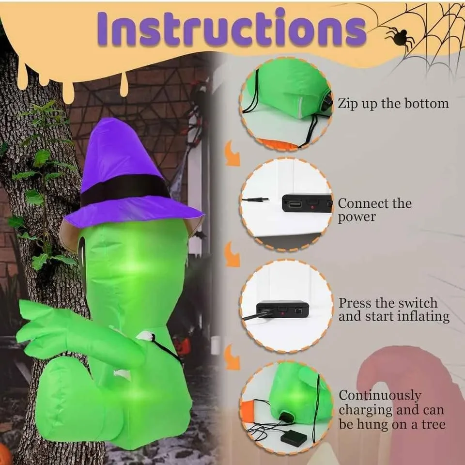 Inflatable Alien Decorations LED Lighted image indicator(3)