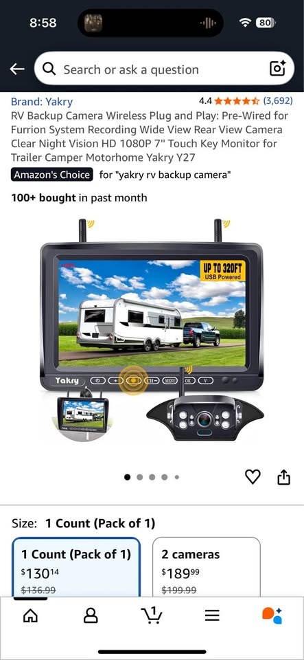 New YAKRY RV Backup Camera Wireless