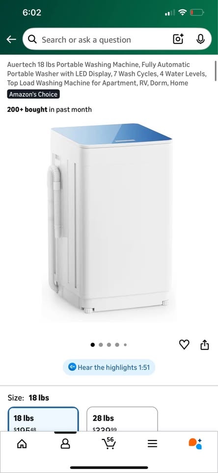 Portable washer w/ stand