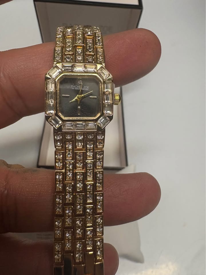 ✨ Rachel Zoe Gold Crystal Watch – Brand New w/ Box - photo 2