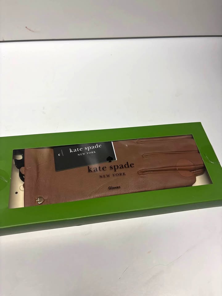 Kate Spade Leather Gloves - Brown/Tan - Size XL - NIB