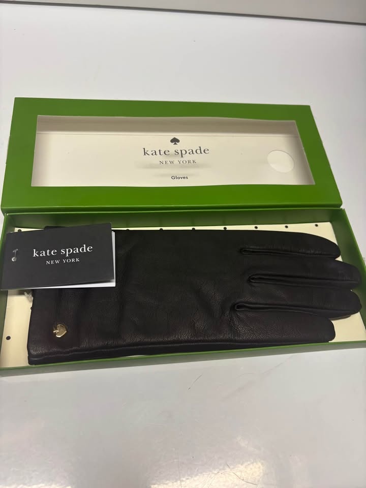 💚 Kate Spade New York Leather Gloves Black– Women’s XL– Brand Ne - photo 2
