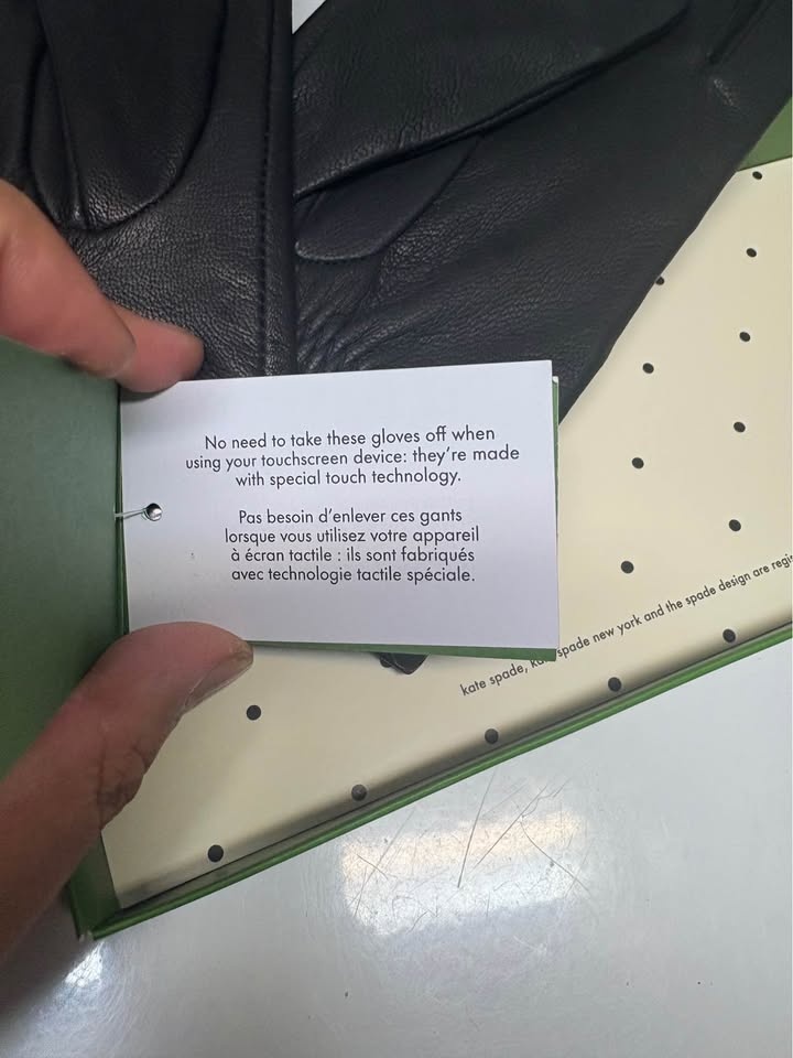 💚 Kate Spade New York Leather Gloves Black– Women’s XL– Brand Ne - photo 5