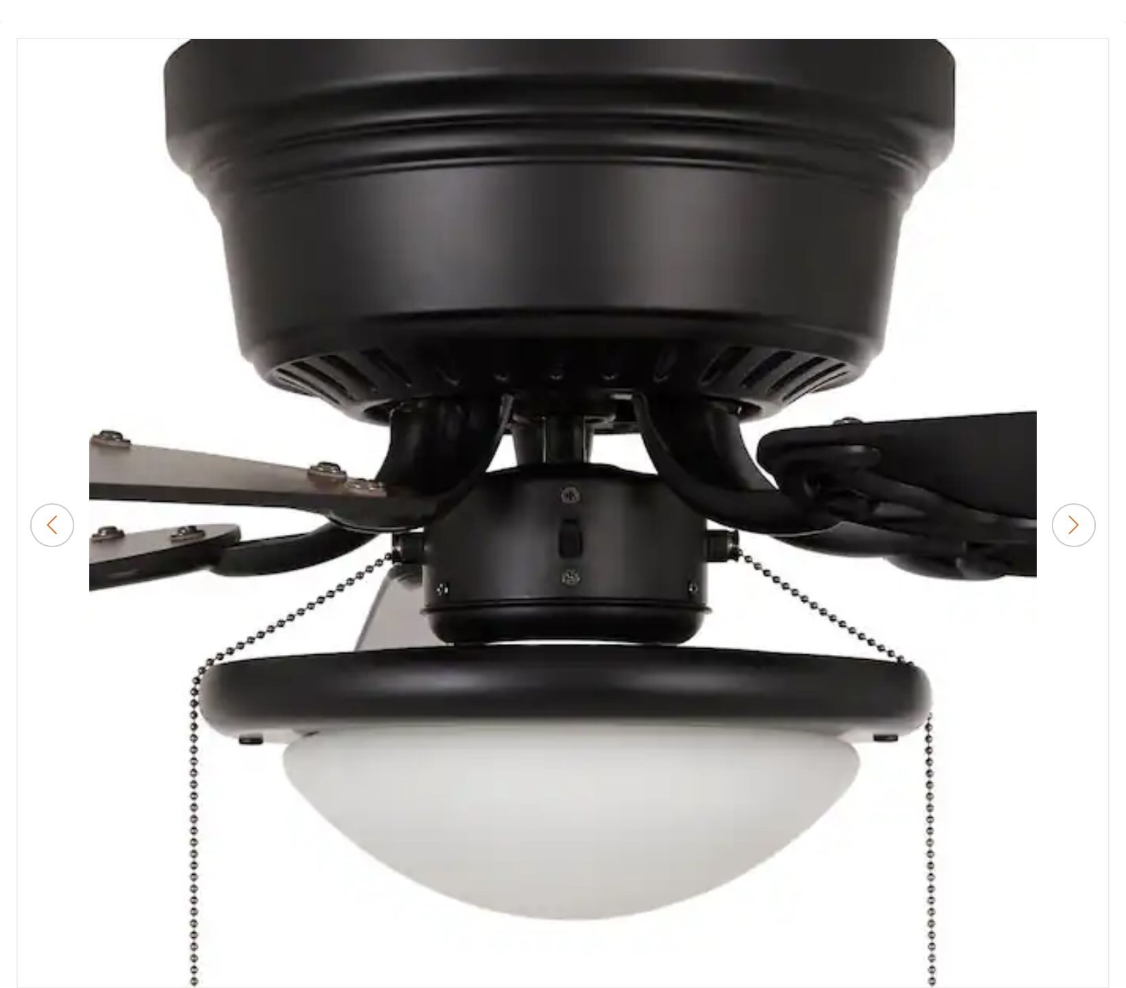 Hampton Bay Hugger 52 in. LED Indoor Black Ceiling Fan - New - photo 3