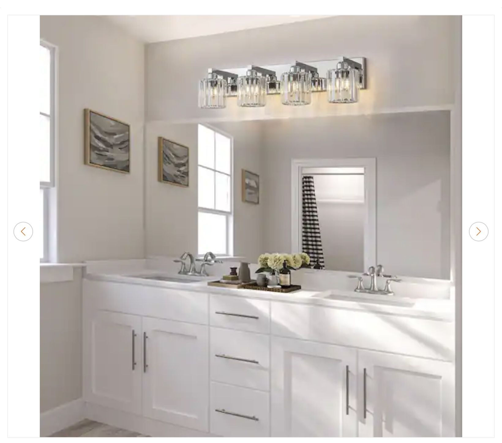 Orillia 4-Light Chrome Bathroom Vanity Light - New - photo 2