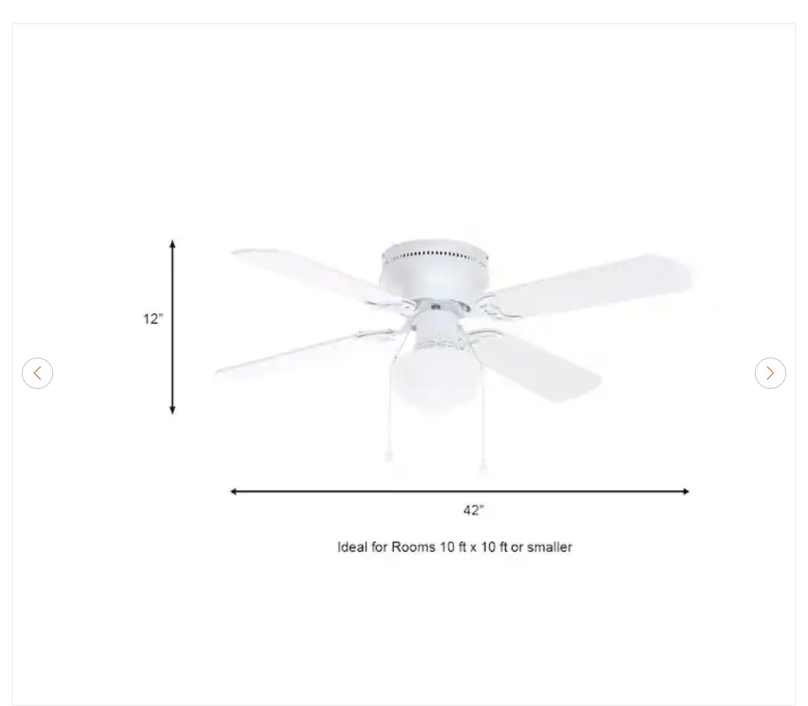 Littleton 42 in. LED Indoor White Ceiling Fan - New - photo 4