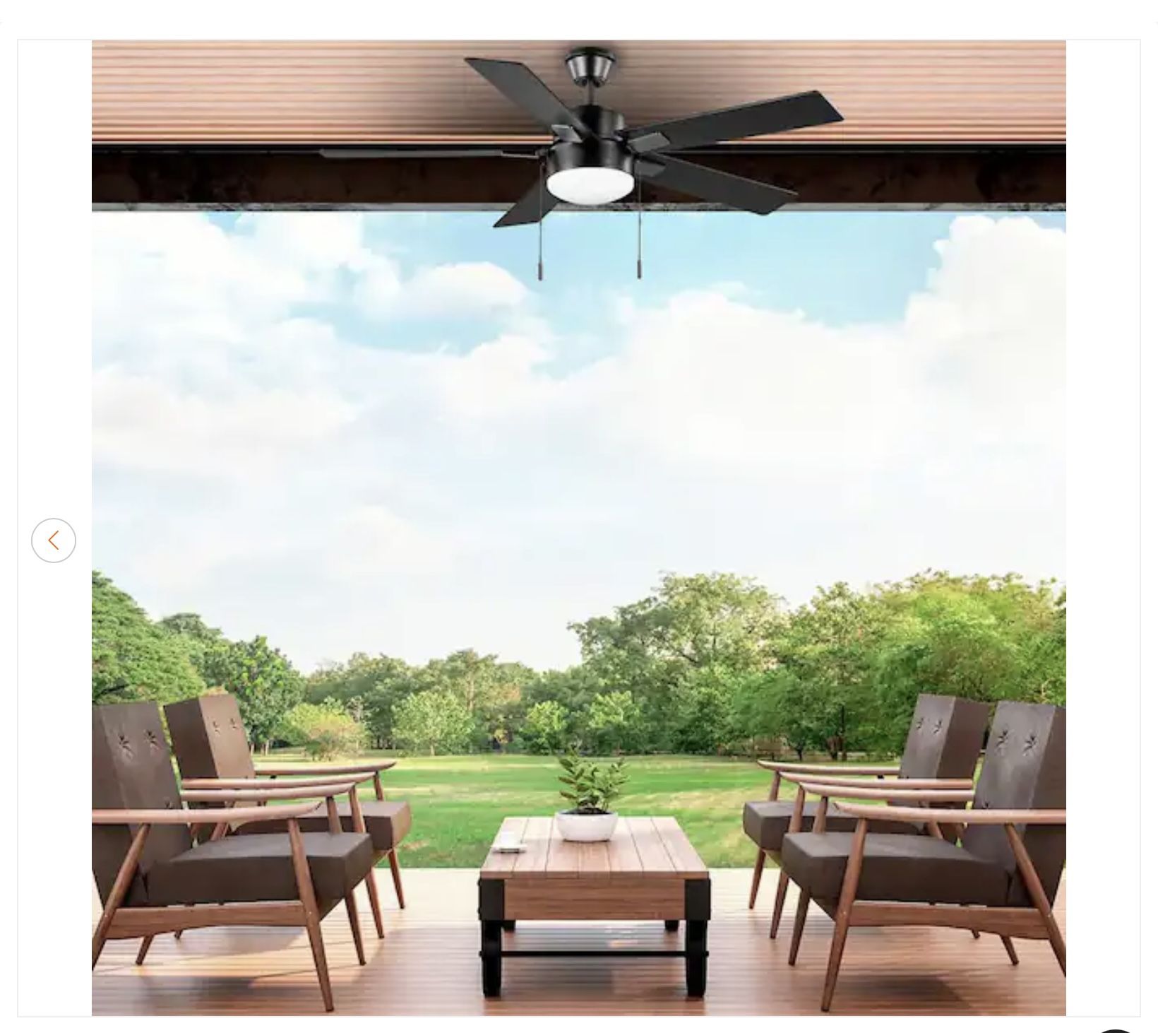 52 in. Corwin Indoor/Outdoor Matte Black LED Ceiling Fan - New - photo 5