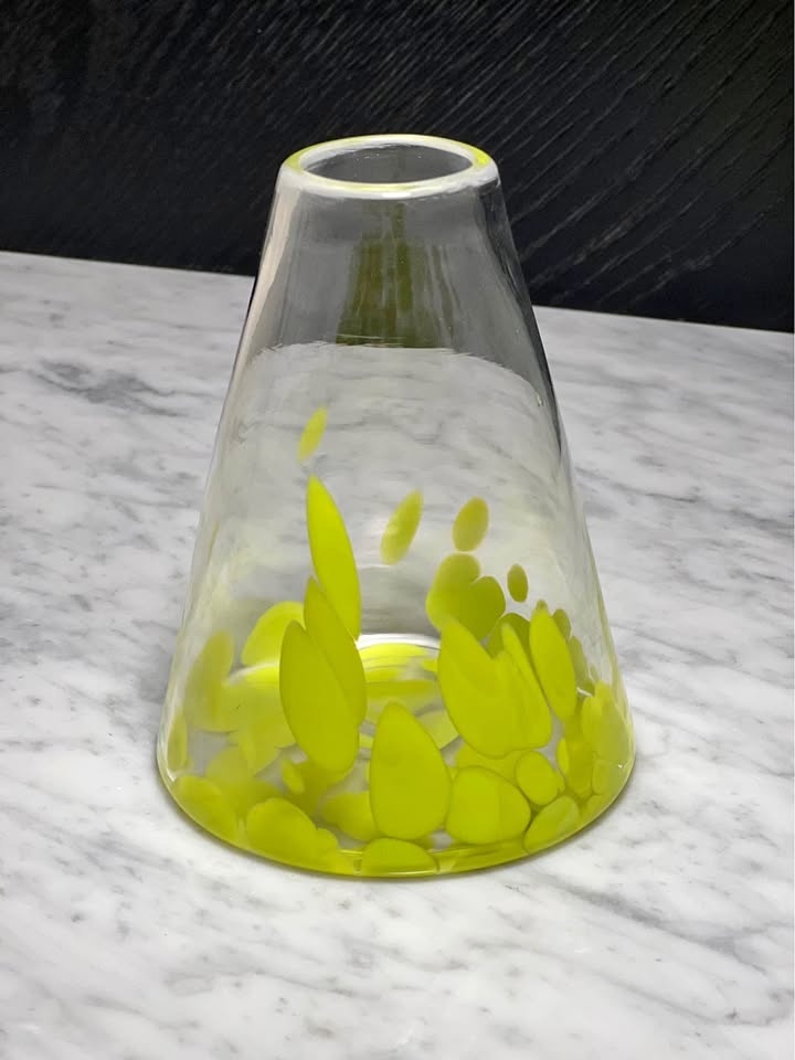 Hand-blown art glass vase