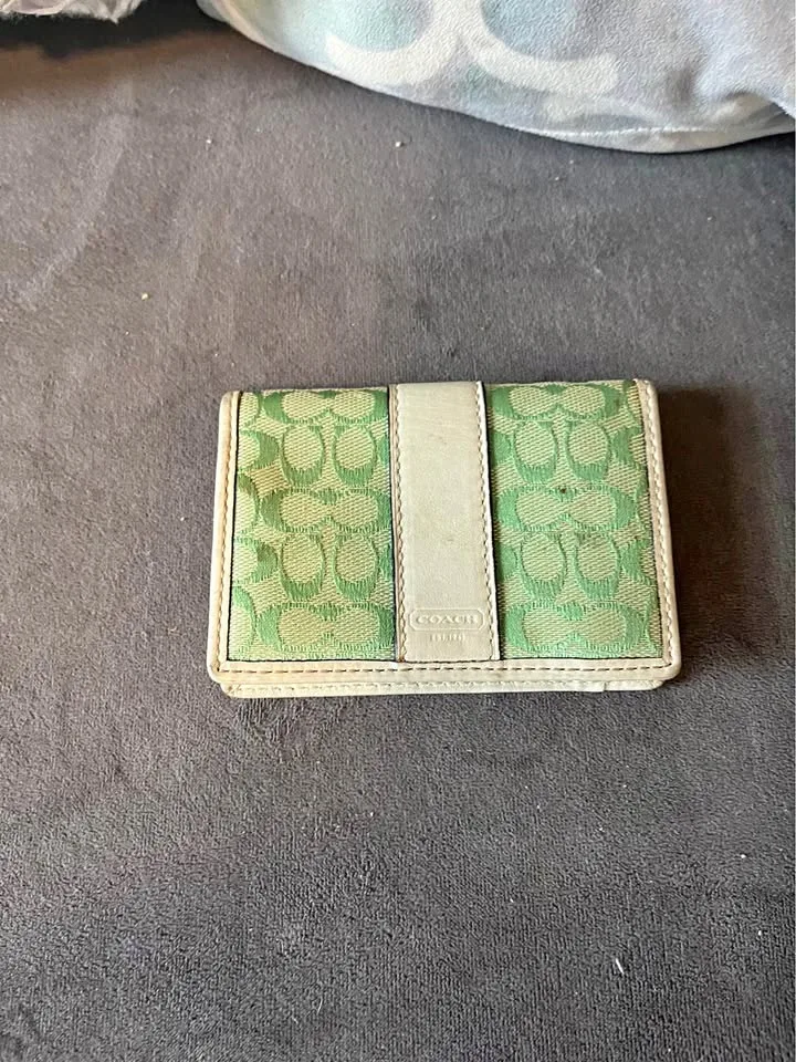 Green coach card wallet thumbnail
