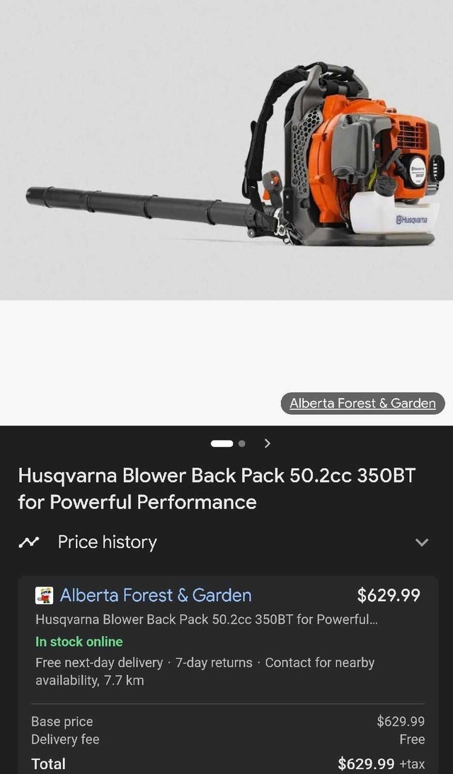 MOVING SALE - Husqvarna 350BT Gas Backpack Blower - photo 5