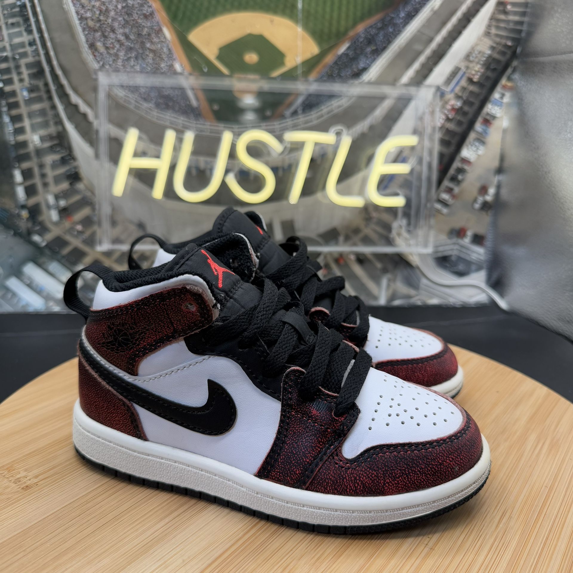 Nike Air Jordan 1 Mid (PS) Away Chicago Black Infrared Sz 11C - photo 2