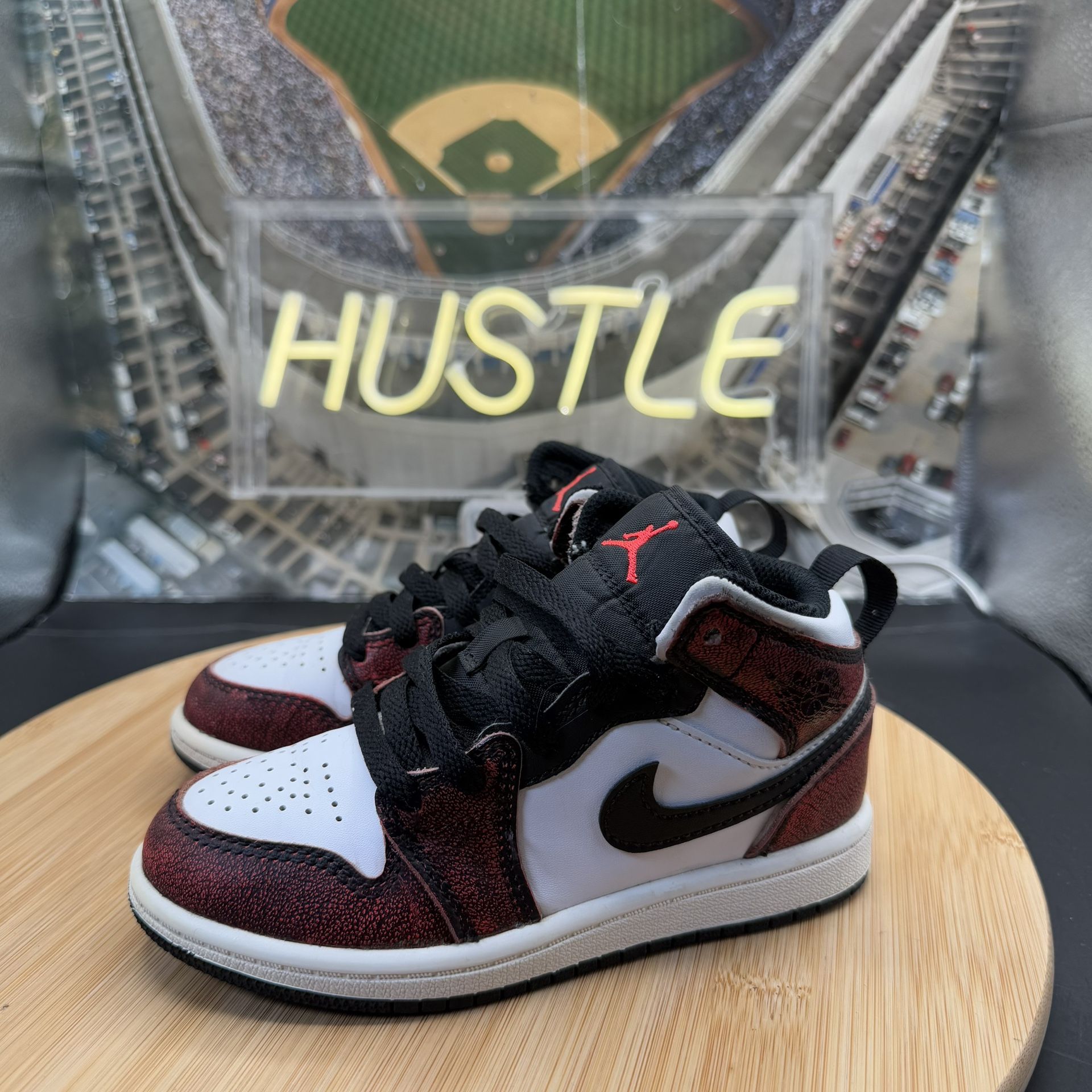 Nike Air Jordan 1 Mid (PS) Away Chicago Black Infrared Sz 11C - photo 3