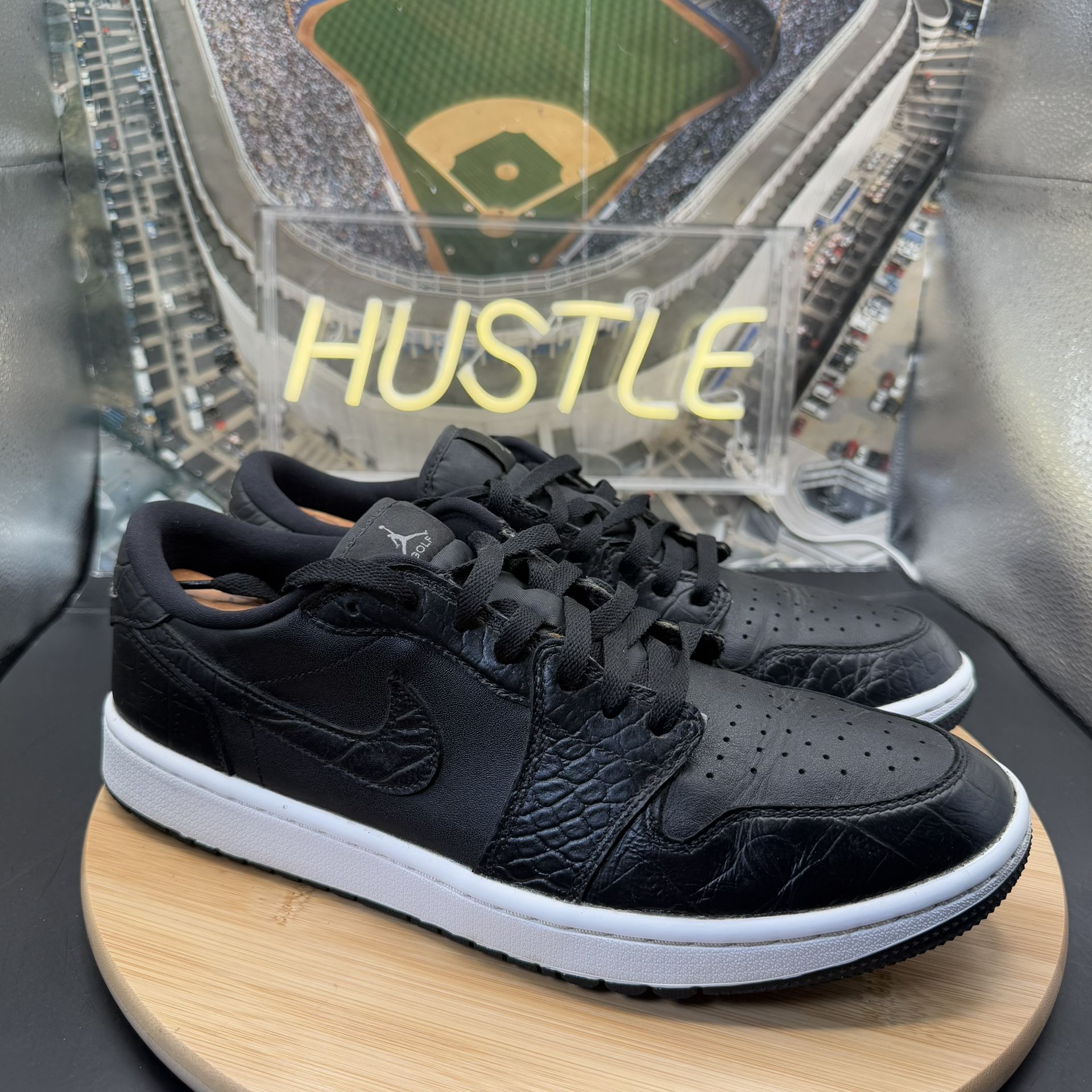 Jordan 1 Retro Low Golf “Black Croc” Men’s Sz 11.5 - photo 2