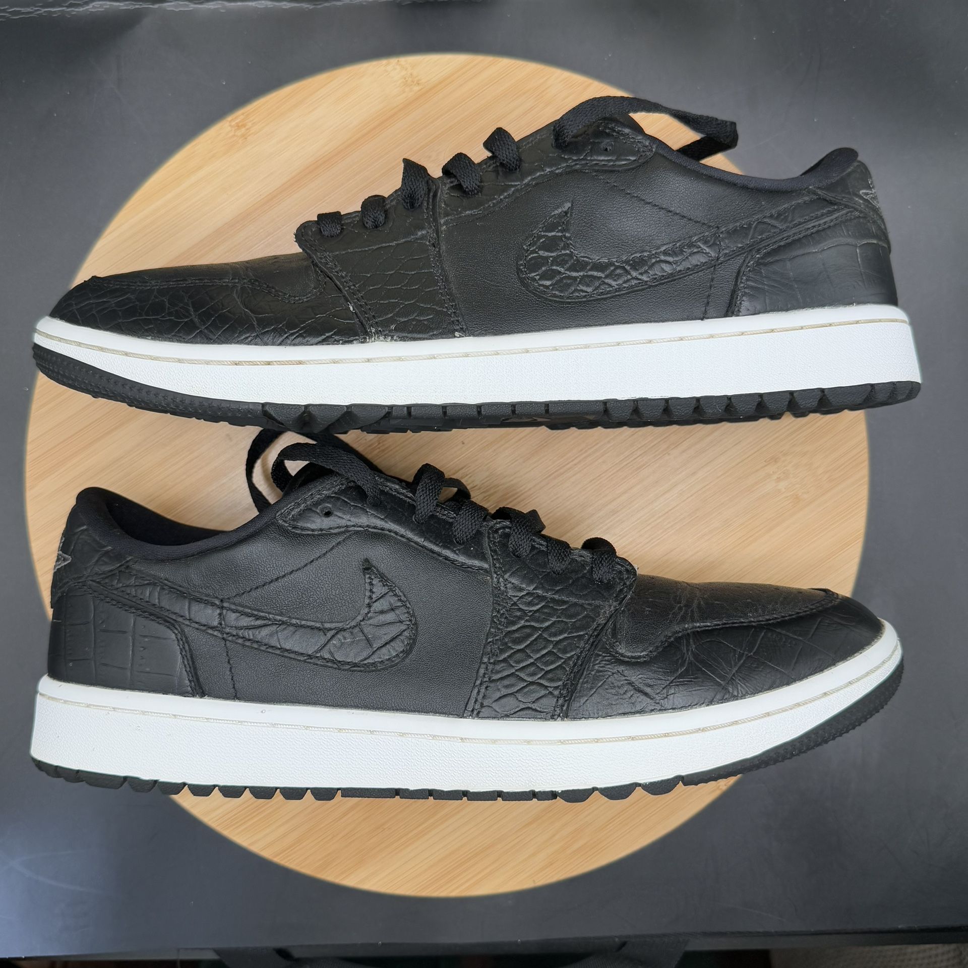 Jordan 1 Retro Low Golf “Black Croc” Men’s Sz 11.5 - photo 4
