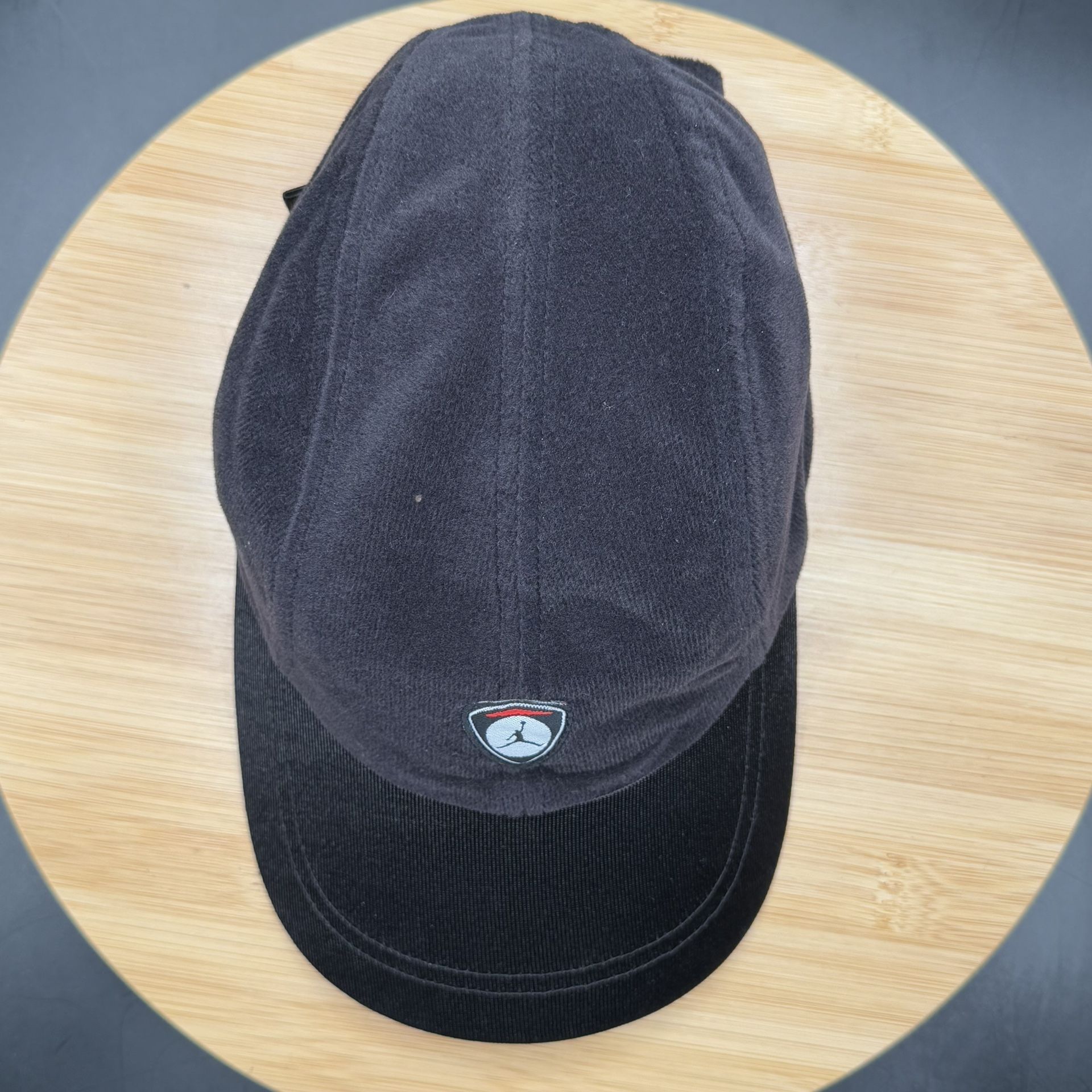 Jordan Velvet Texture Black Air Jordan Jump Man Adjustable Hat - photo 4