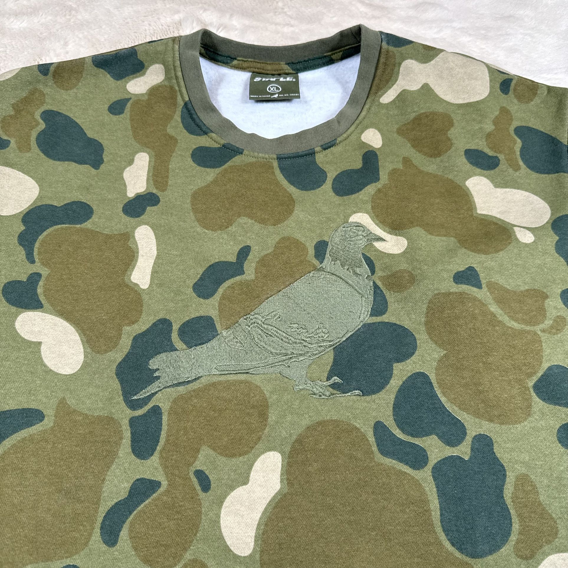 Staple Stuyvesant Washed Crewneck Camo Mens XL - photo 3
