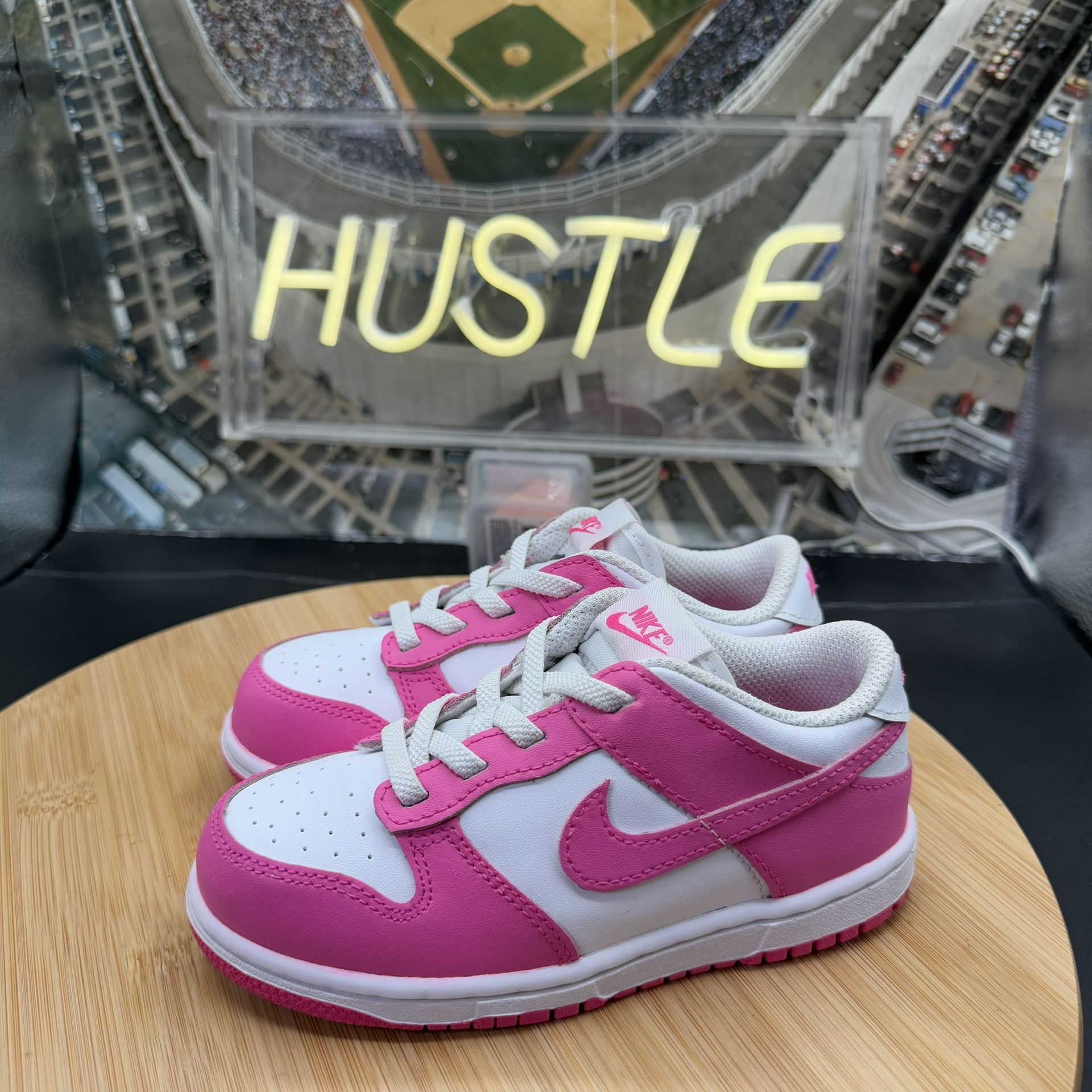 Nike Dunk Low Laser Fuchsia Pnk Barbie Sneakers Sz 10C - photo 3