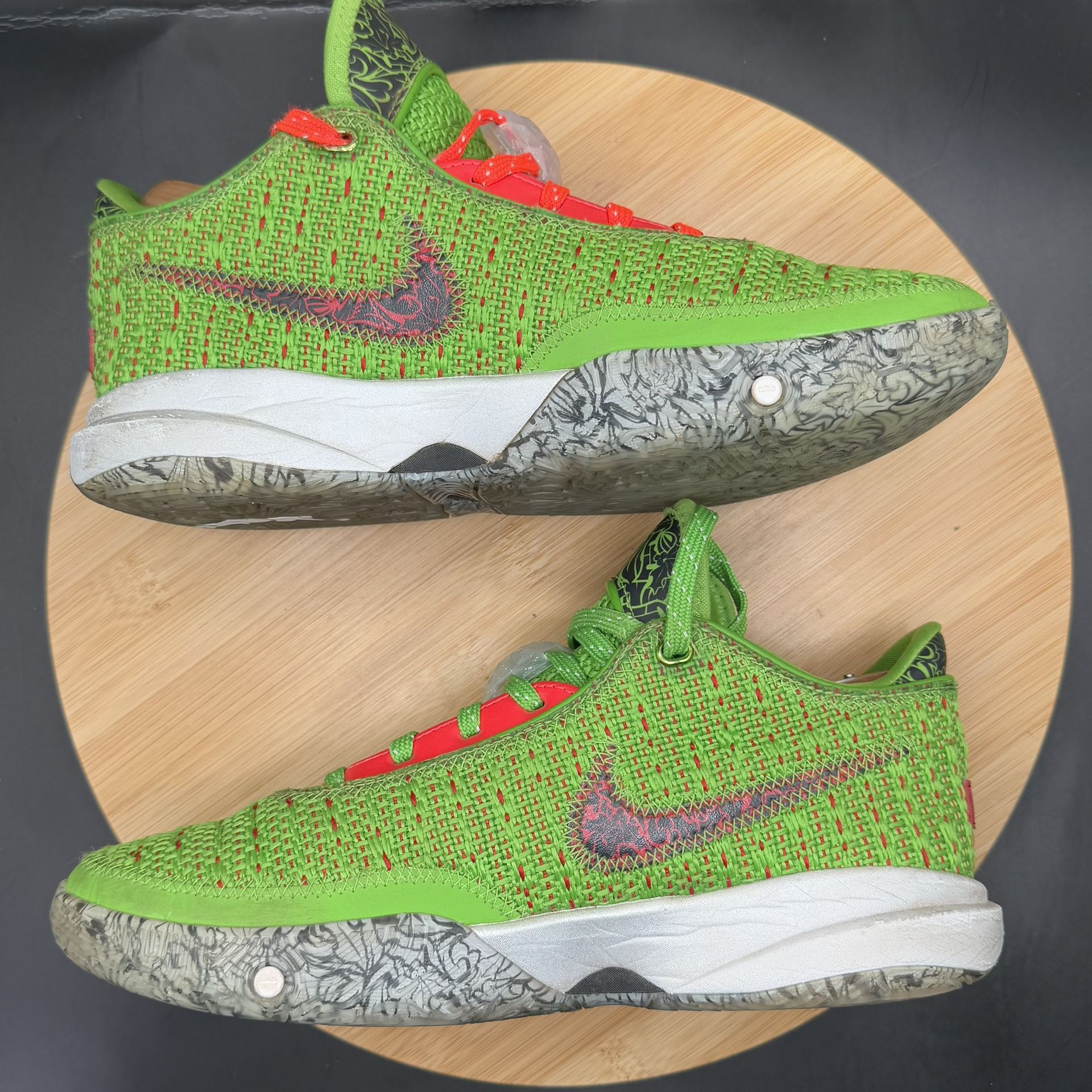 Nike Lebron XX 20 'Stocking Stuffer' Green Sneakers (GS) Size 6. - photo 5
