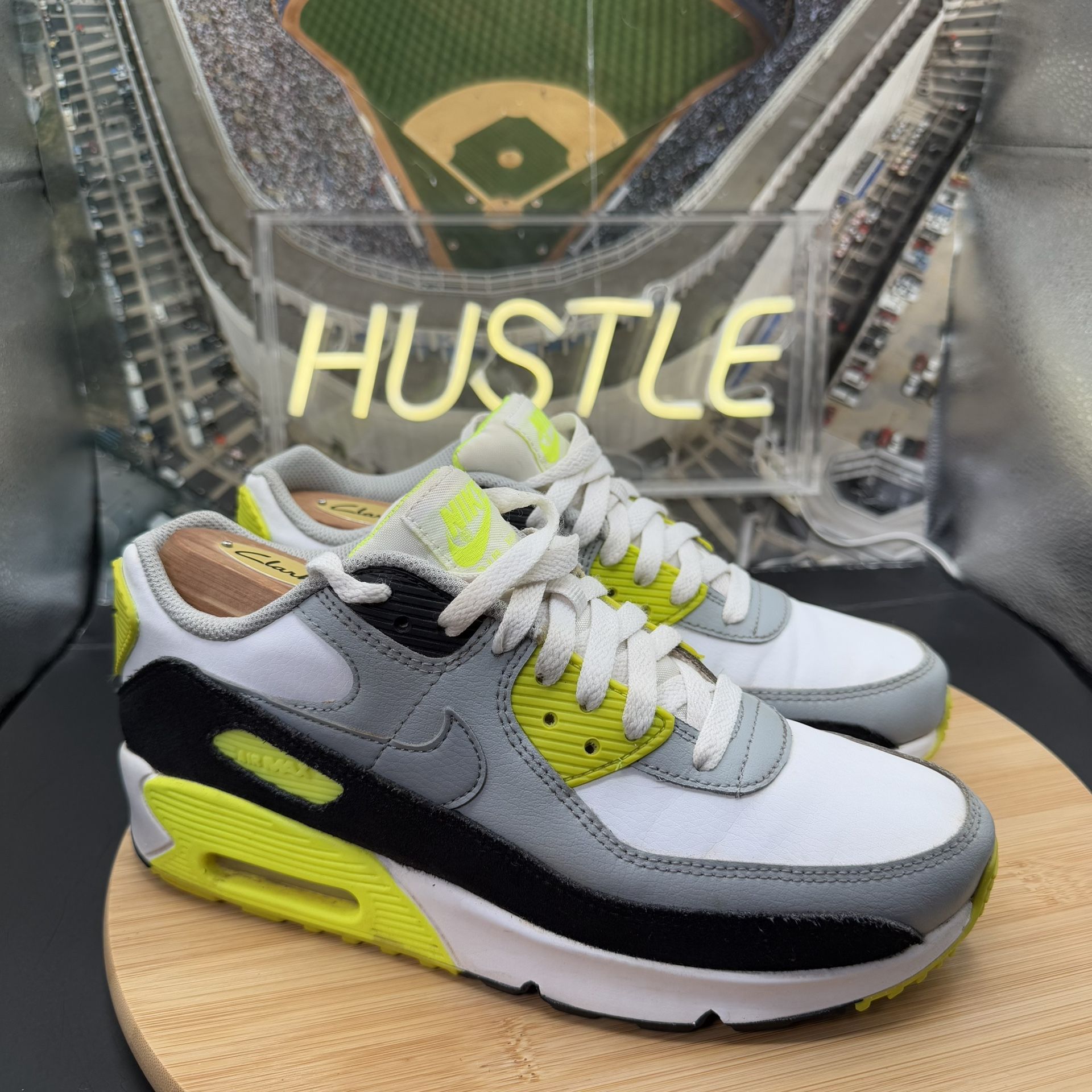 Nike Air Max 90 Og (GS) Volt Gray Neon Green Size 6.5Y - photo 2