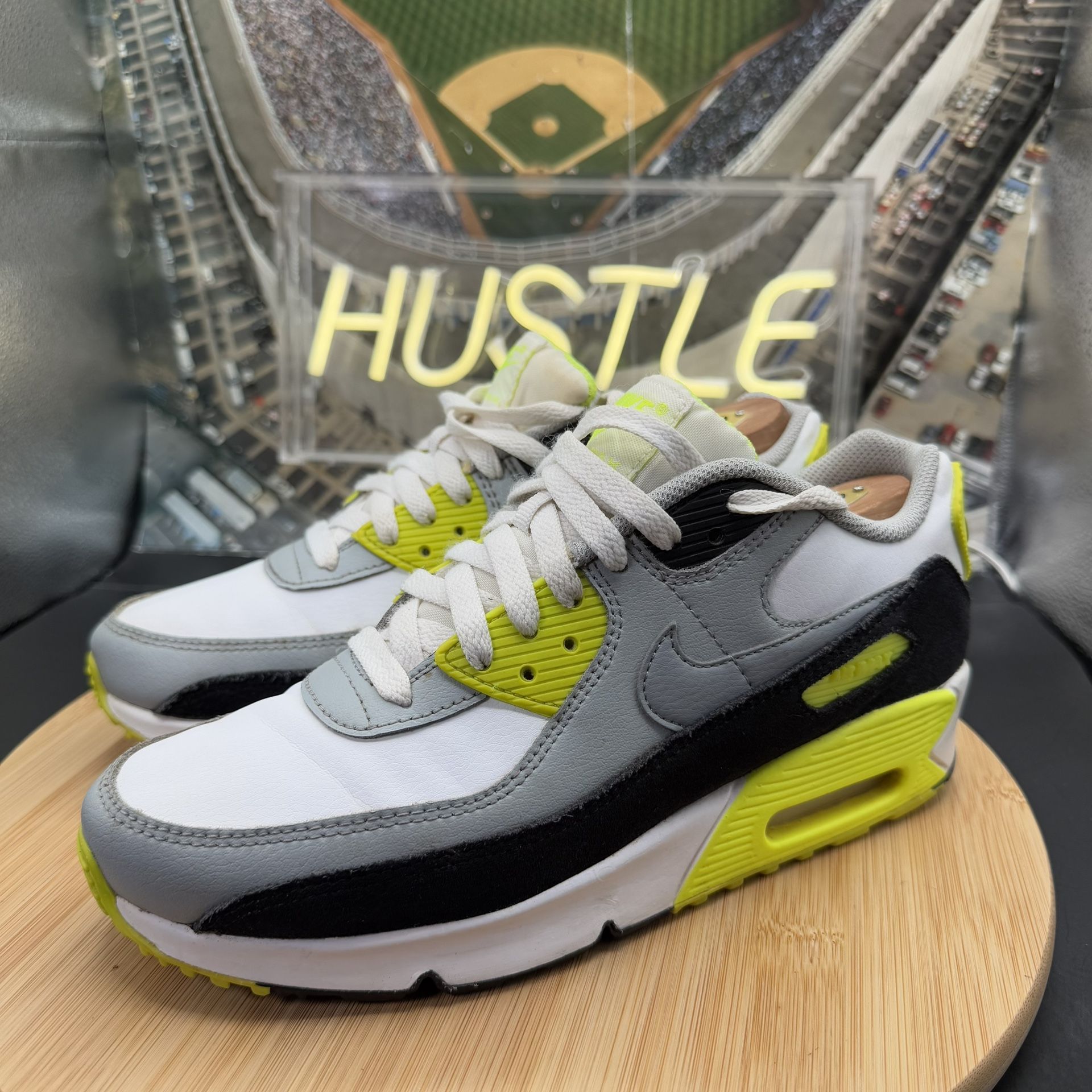 Nike Air Max 90 Og (GS) Volt Gray Neon Green Size 6.5Y - photo 3