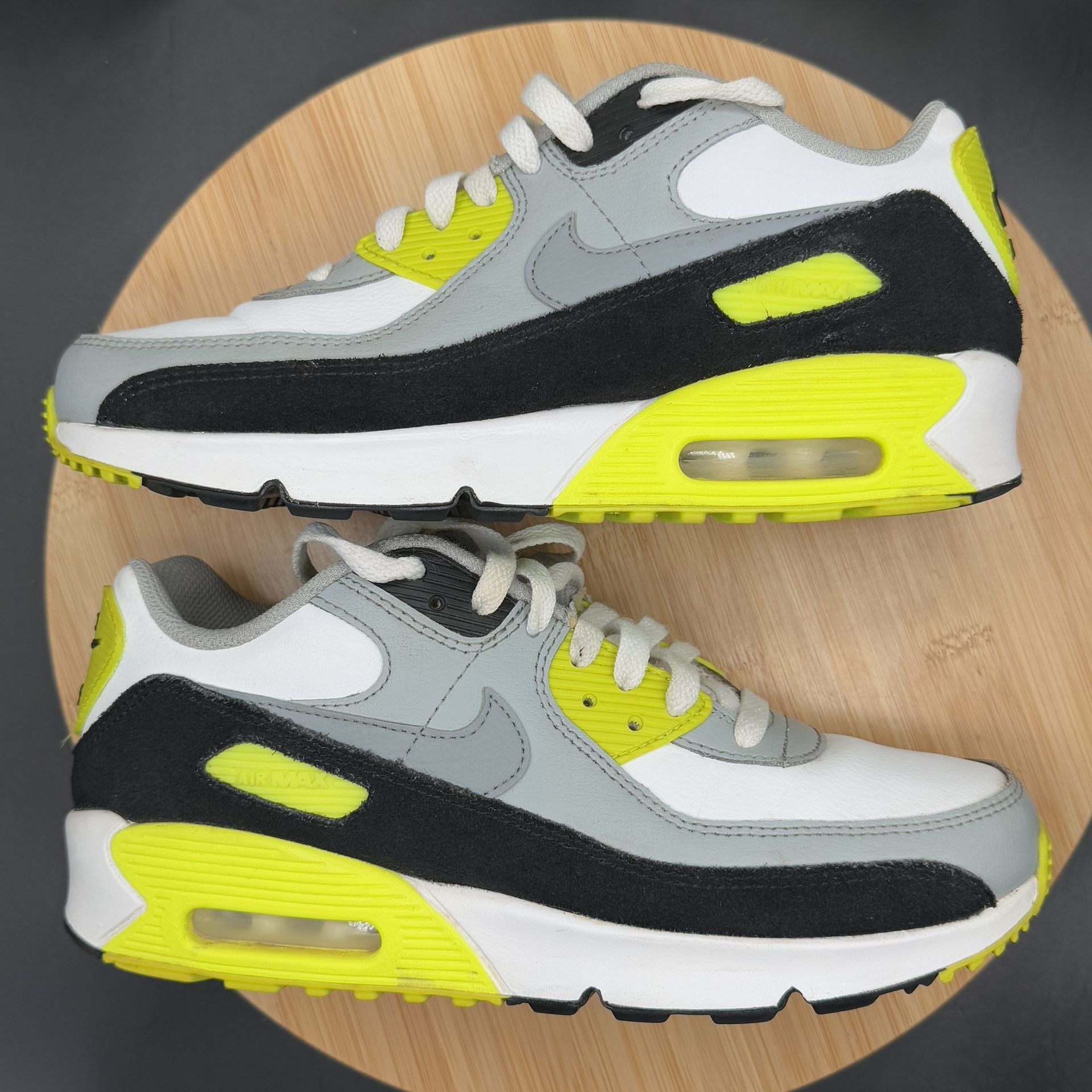 Nike Air Max 90 Og (GS) Volt Gray Neon Green Size 6.5Y - photo 4
