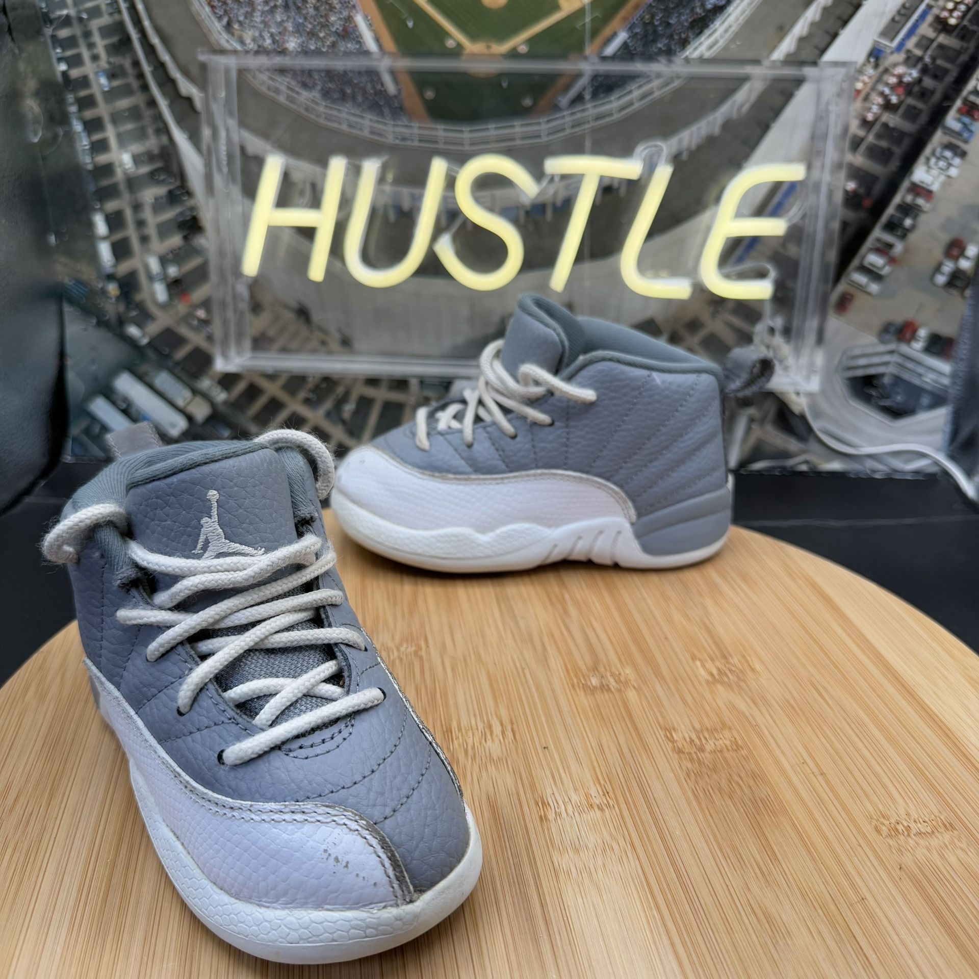 Nike Air Jordan Retro 12 (TD) “Stealth” Toddler Sz 8C
