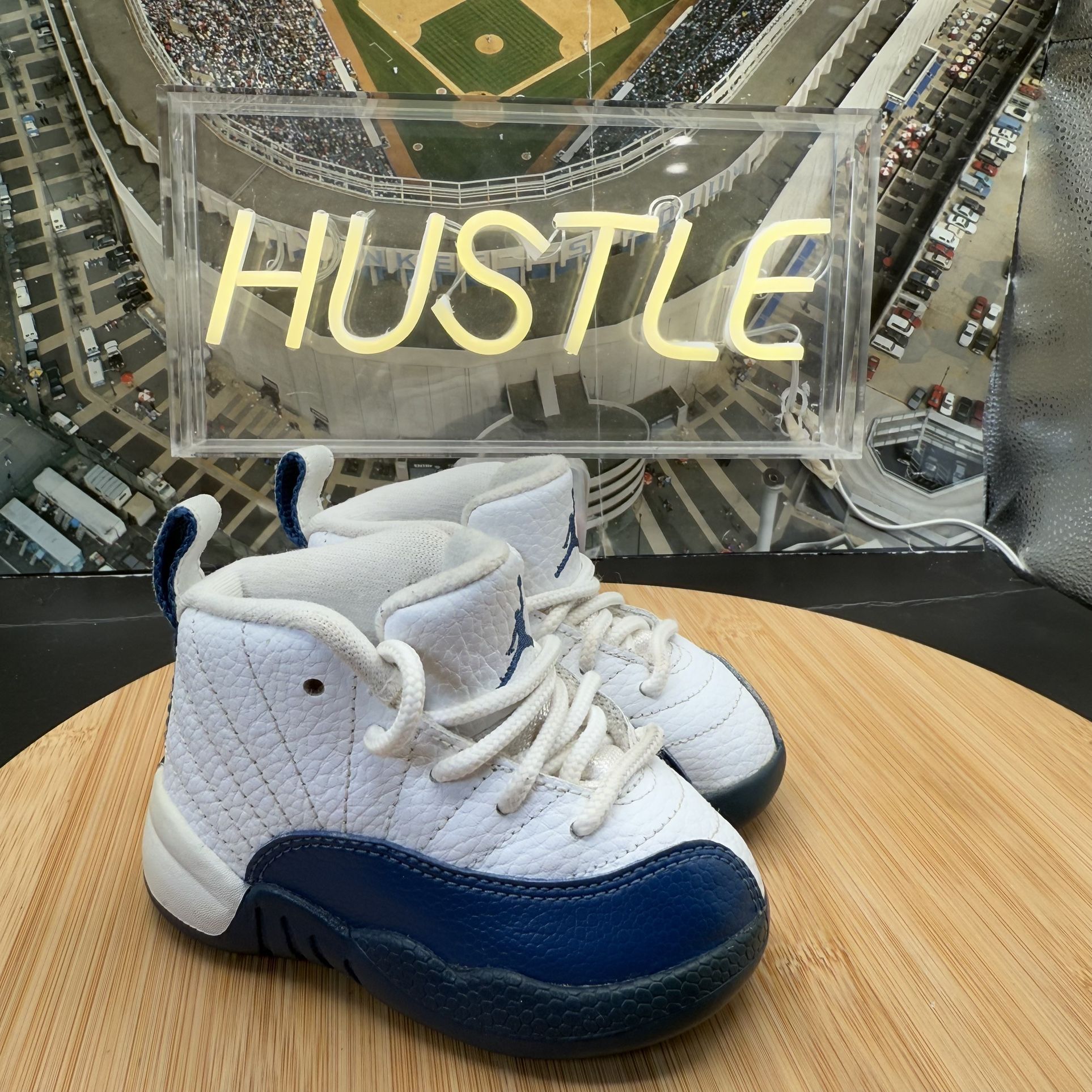 Nike Air Jordan XII 12 Retro French Blue Toddler Shoes - photo 2