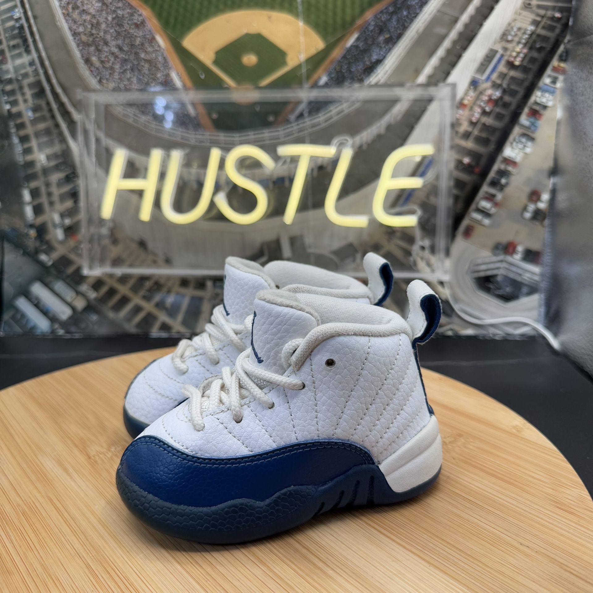 Nike Air Jordan XII 12 Retro French Blue Toddler Shoes - photo 3