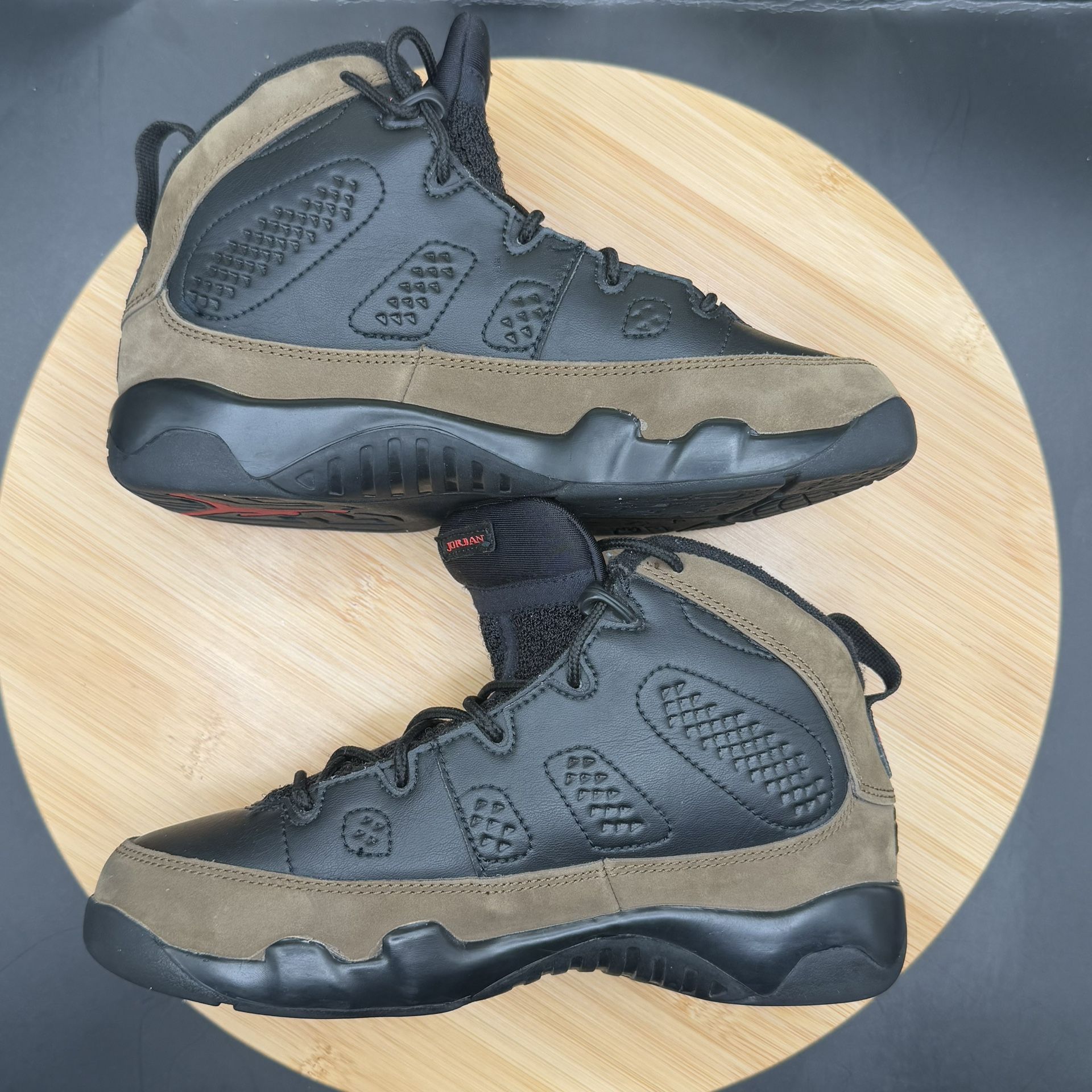 Air Jordan 9 ‘Olive’ (PS) Youth Pre School Size 2Y - photo 5