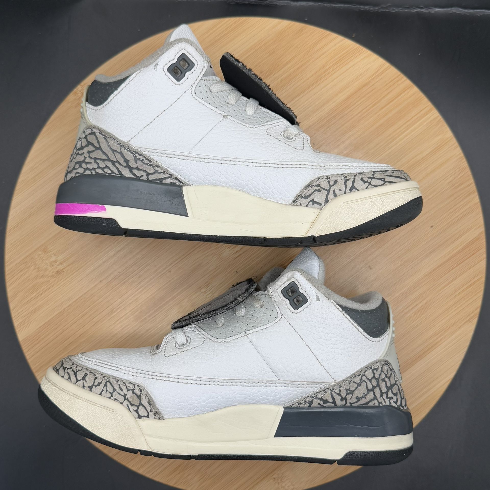Jordan 3 Retro Hide N' Sneak Preschool Size 2Y - photo 4