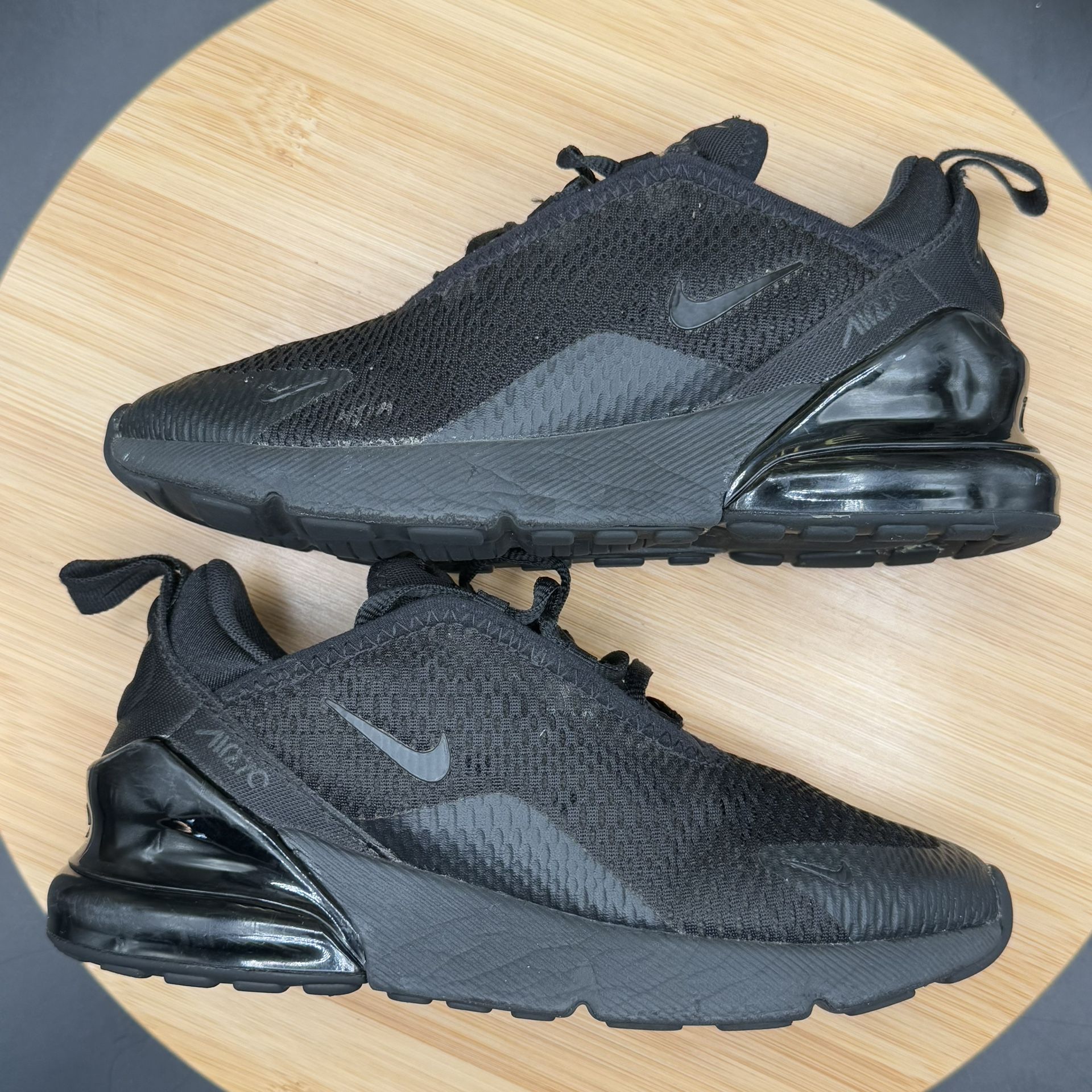 Nike Air Max 270 (PS) ‘Triple Black' Sz 2Y - photo 4
