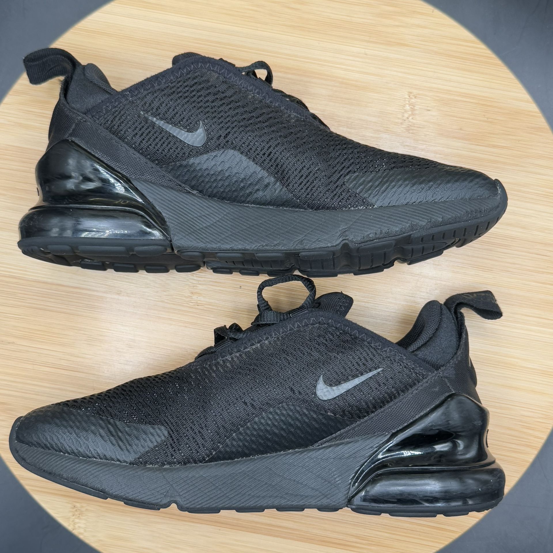 Nike Air Max 270 (PS) ‘Triple Black' Sz 2Y - photo 5