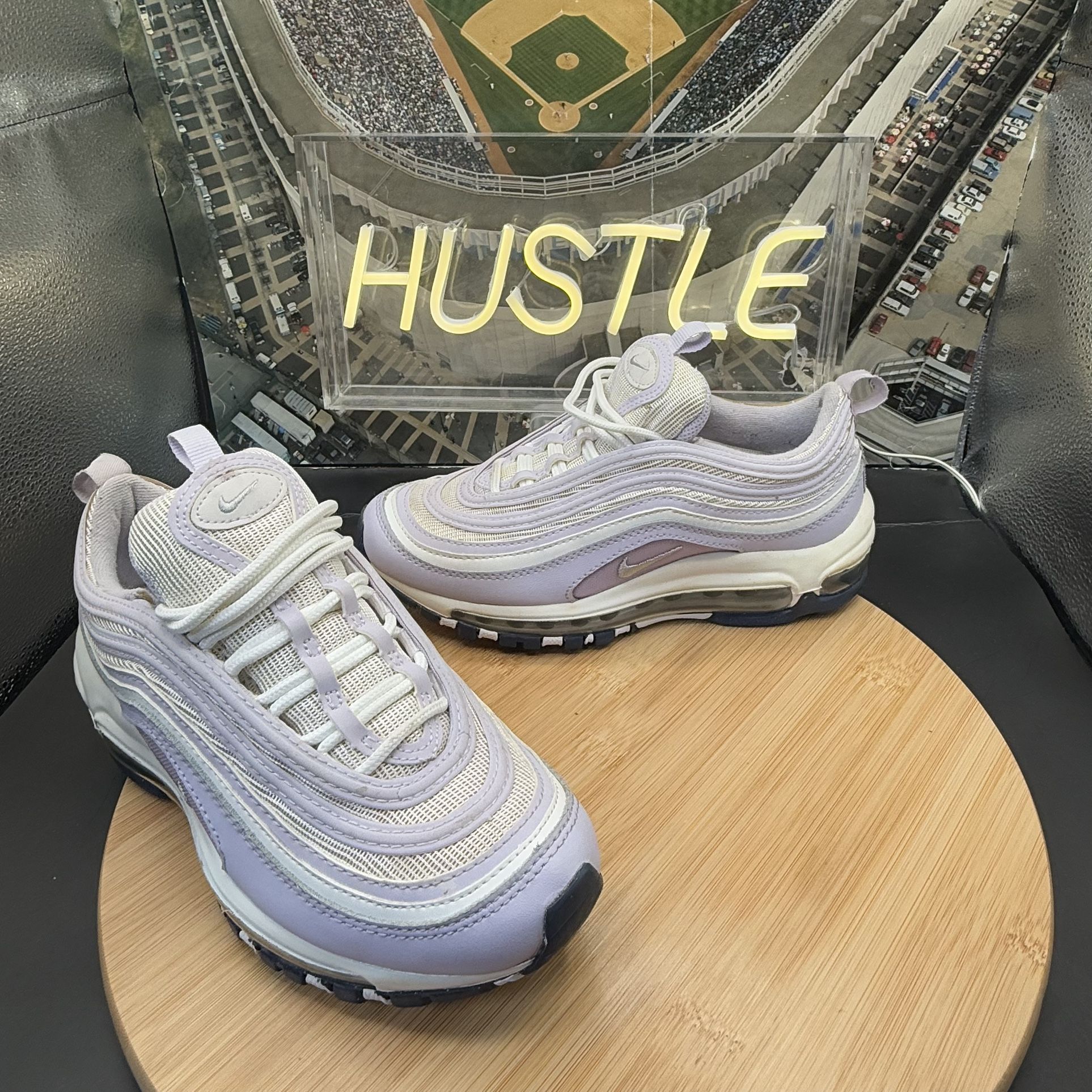 Nike Air Max ‘97 (GS) Sneakers Girls 3.5Y White Violet