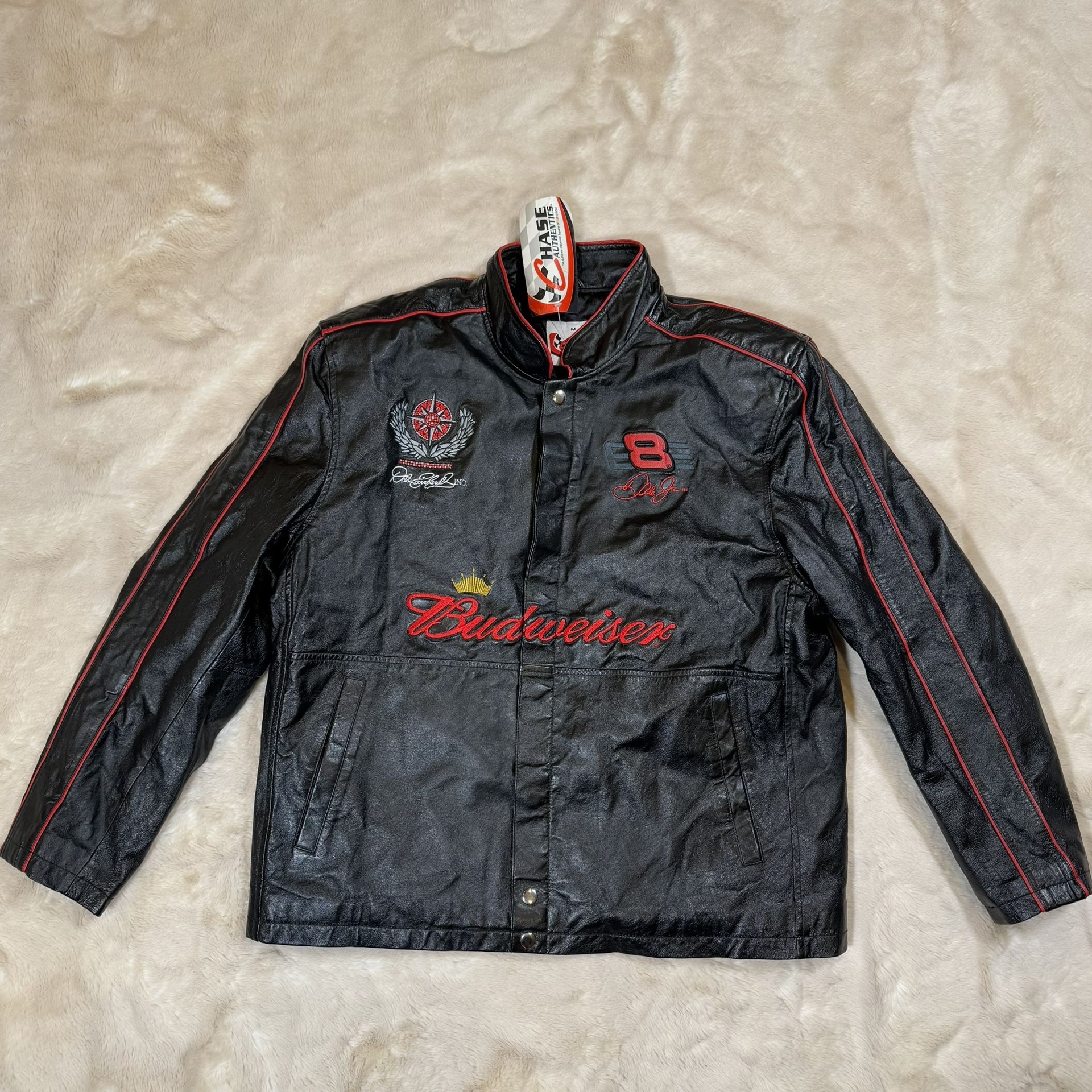 Vintage Dale Earnhardt Jr Leather NASCAR Jacket Chase Authentic