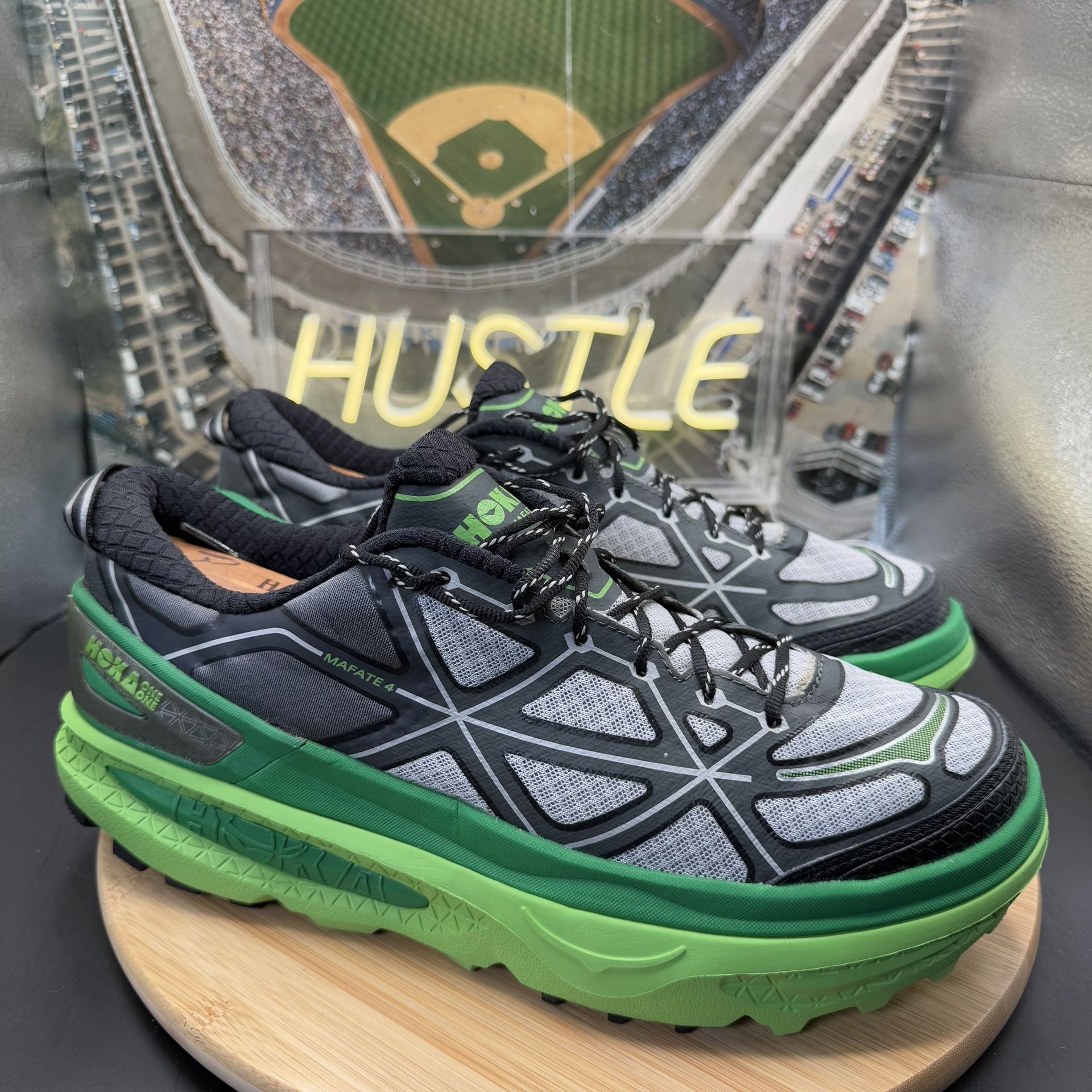 Hoka Mafate Speed 4 Trail Running Shoes Green/Grey/ Black Men’s - photo 2