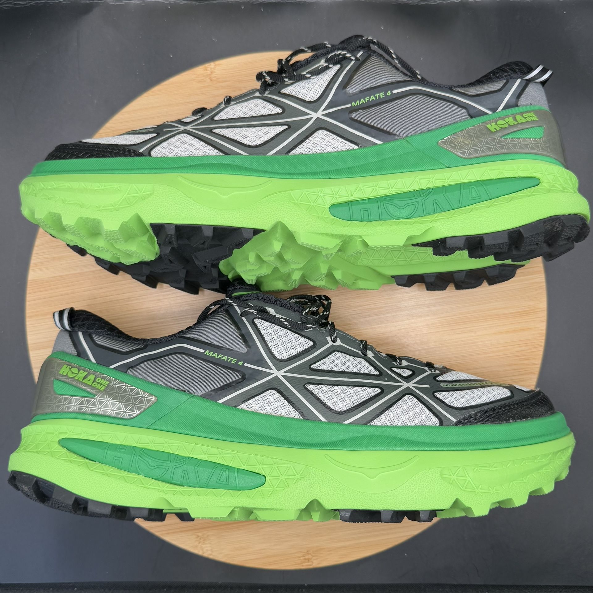 Hoka Mafate Speed 4 Trail Running Shoes Green/Grey/ Black Men’s - photo 4